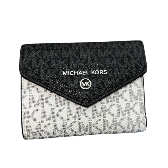 New black and white signature Michael Kors wallet tri fold wallet - Picture 1 of 6